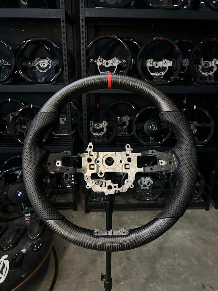 [Made to Order] Honda Civic (FE) / Type R (FL5) - OEM Shape - Matte Carbon - Perforated Leather - Black Stitching - Red Stripe