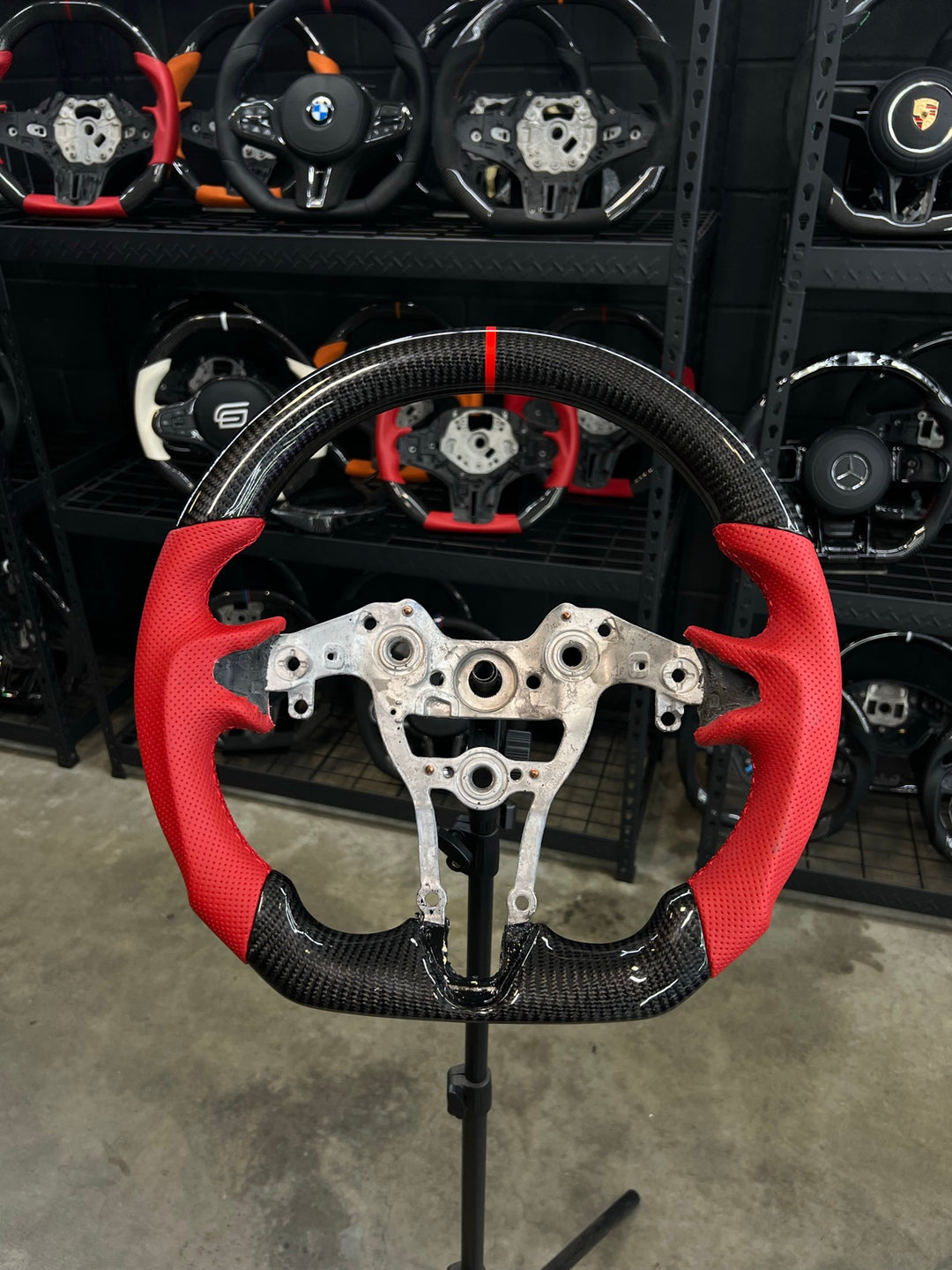 [Made to Order] Hyundai Elantra N (CN7) - Sport - Gloss Carbon - Red Perforated Leather - Red Stitching - Red Stripe
