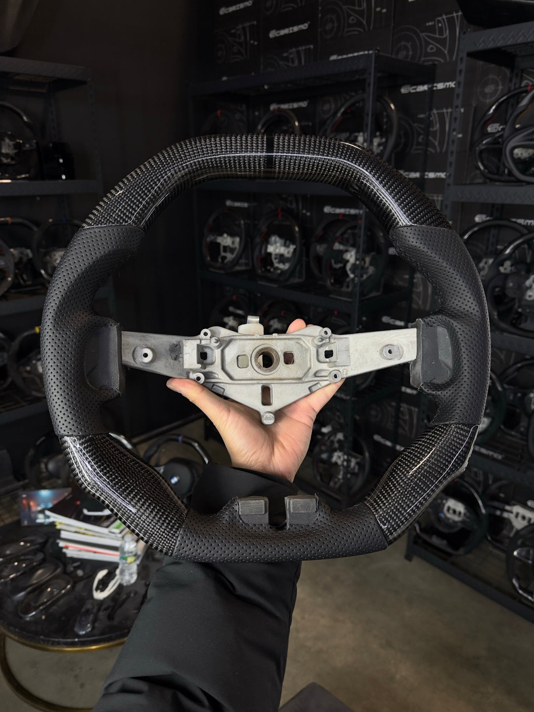 [Made to Order] Jeep Wrangler (JK) - Signature - Gloss Carbon - Perforated Leather - Black Stitching - Black Stripe