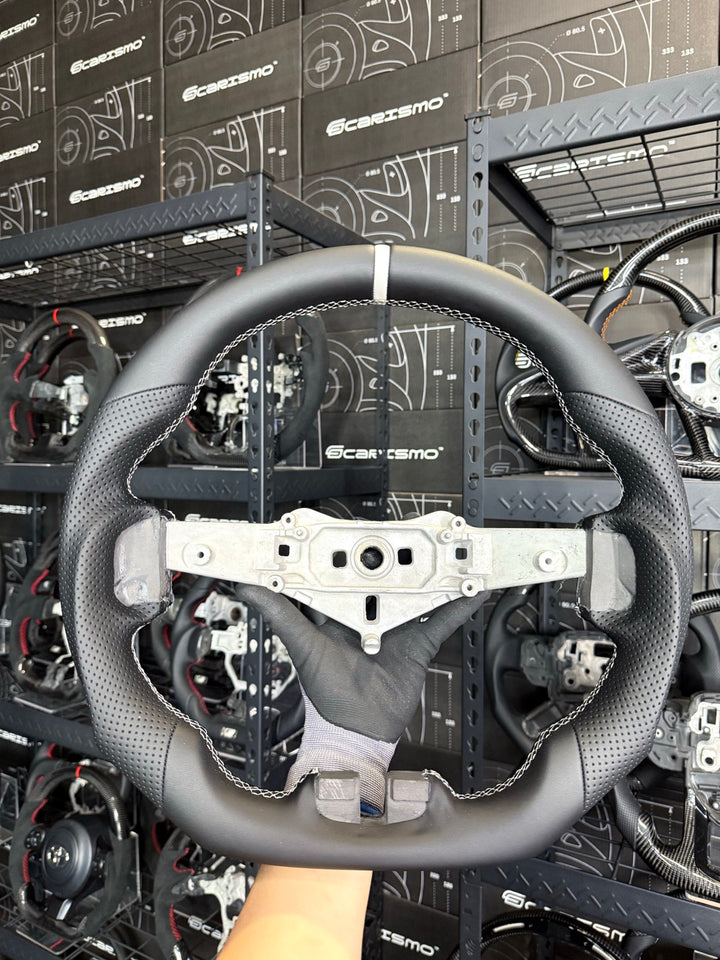 [Made to Order] Jeep Wrangler (JK) - Sport - (Full Leather) Smooth Leather - Perforated Leather - White Stitching - White Smooth Leather Stripe