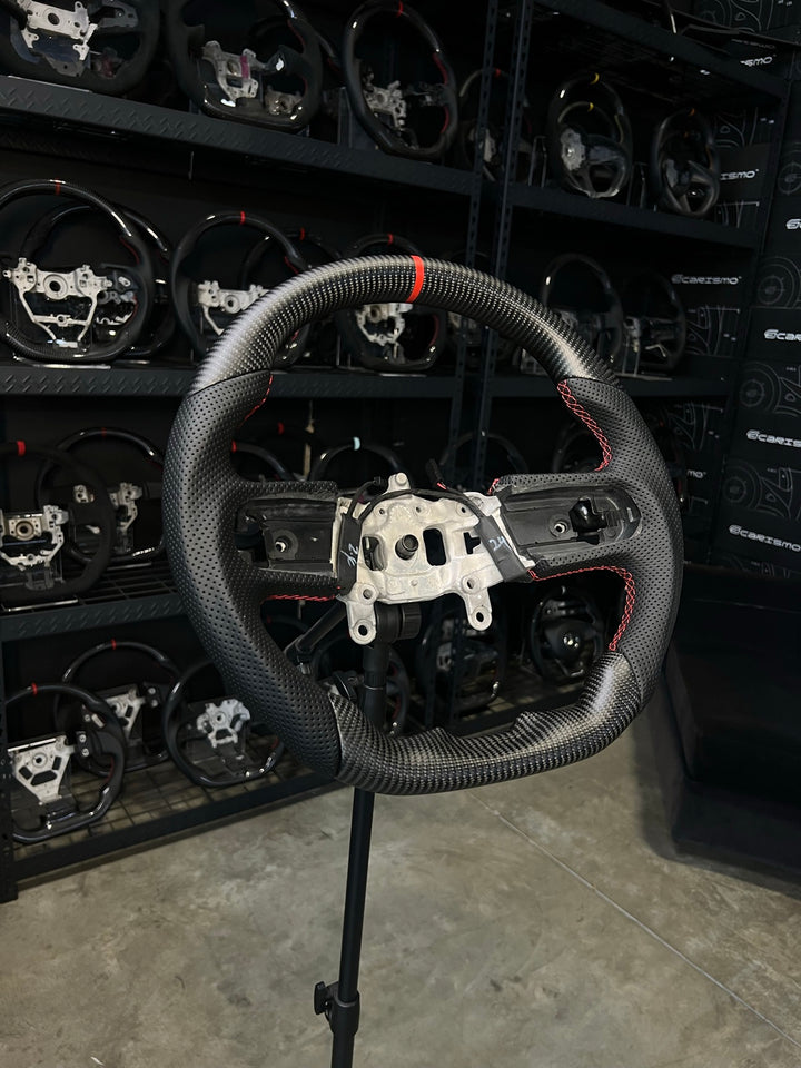 [Made to Order] Jeep Wrangler (JL) - Sport - Matte Carbon - Perforated Leather - Red Stitching - Red Stripe