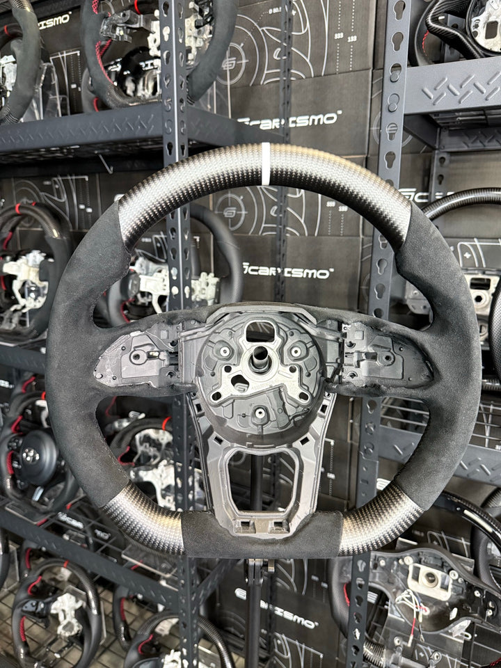 [Made to Order] Lamborghini Revuelto - OEM Shape - Matte Carbon - Alcantara - Black Stitching - White Stripe
