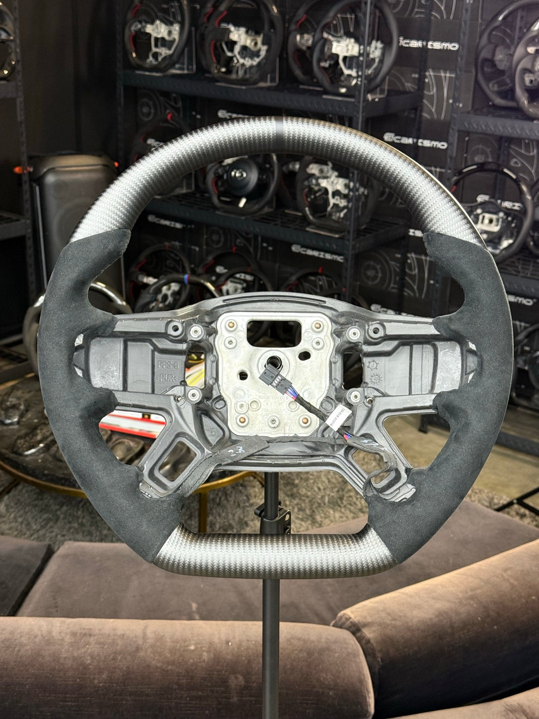 [Made to Order] Land Rover Defender (L663) - Sport - Matte Carbon - Alcantara - Black Stitching - Black Stripe