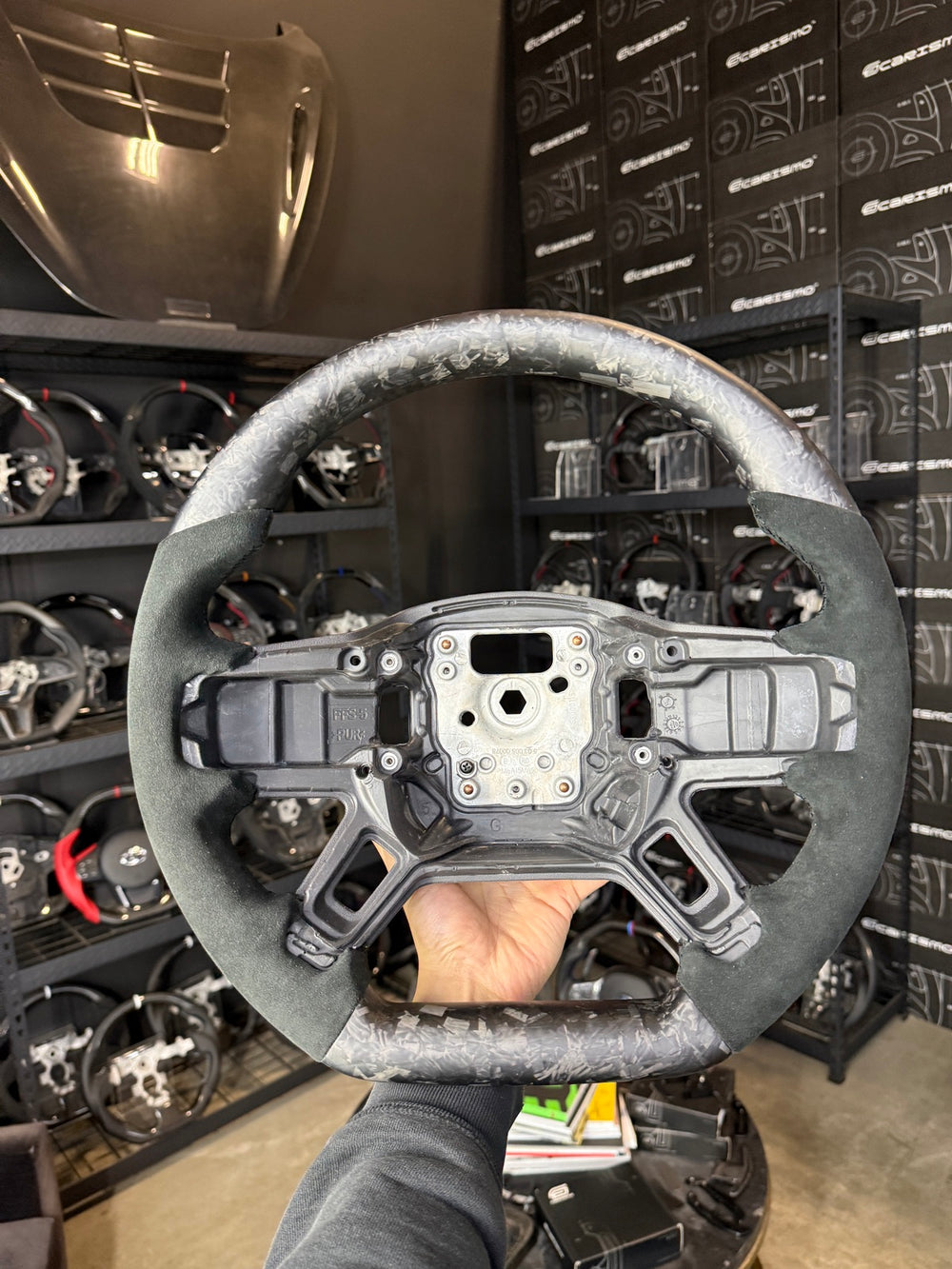 [Made to Order] Land Rover Defender (L663) - Sport - Matte Forged Carbon - Alcantara - Black Stitching - No Stripe