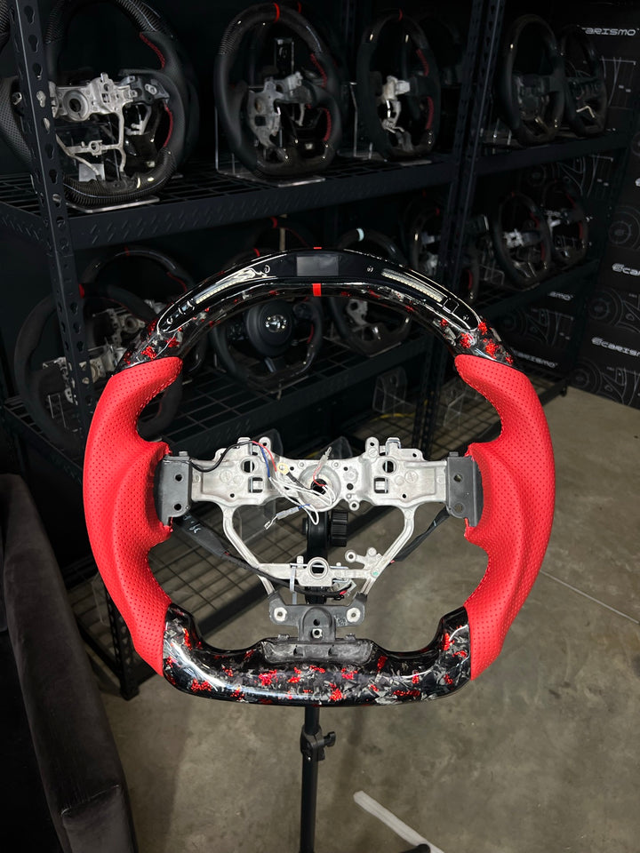 [Made to Order] Lexus IS (Gen 3) - Classic RPM LED - Gloss Forged Carbon with Red Flakes - Red Perforated Leather - Red Stitching - Red Stripe