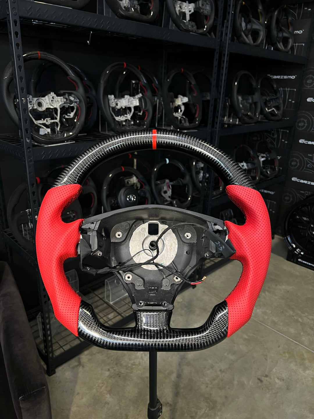 [Made to Order] Maserati GranTurismo (Gen 1) - Sport - Gloss Carbon - Red Perforated Leather - Black Stitching - Red Stripe