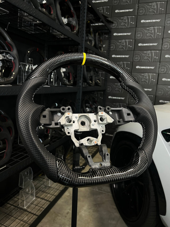 [Made to Order] Mazda MX-5 Miata (ND) - Sport - Gloss Carbon - Perforated Leather - Grey Stitching - Yellow Stripe
