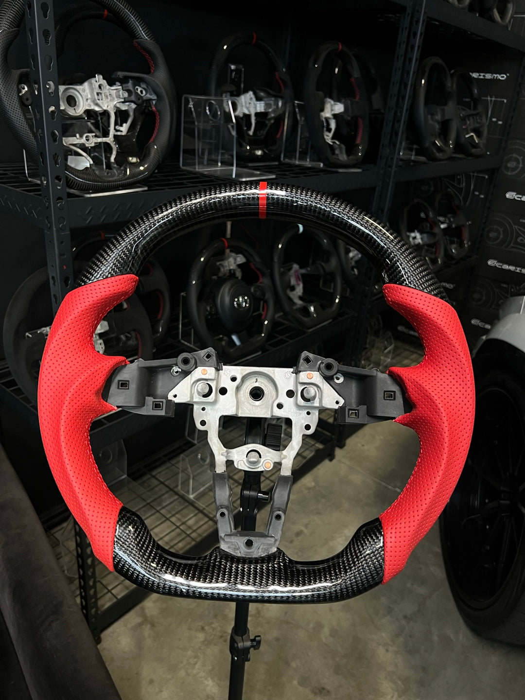 [Made to Order] Mazda MX-5 Miata (ND) - Sport - Gloss Carbon - Red Perforated Leather - Red Stitching - Red Stripe