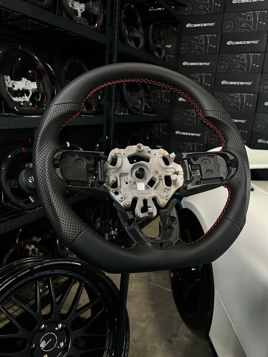 [Made to Order] Mini Cooper (Gen 3) - Sport - Full Leather - Perforated Leather - Red Stitching - No Stripe