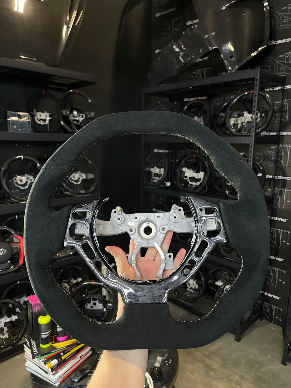 [Made to Order] Nissan GT-R (R35 CBA & DBA) - Signature - (Full Alcantara) Alcantara - Alcantara - Grey Stitching - No Stripe