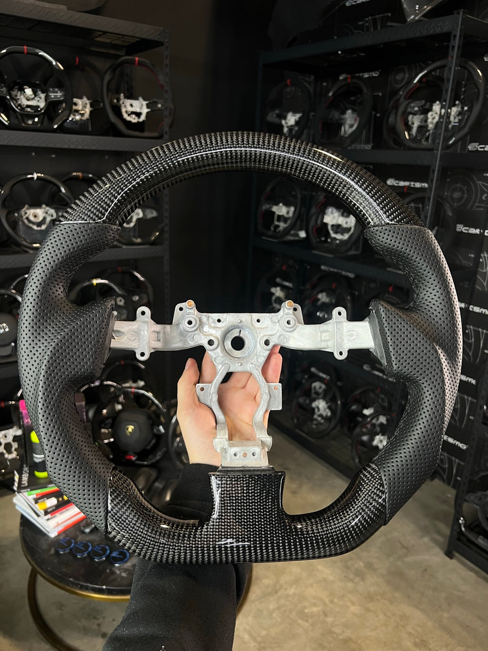 [Made to Order] Nissan GT-R (R35 CBA & DBA) - Sport - Gloss Carbon - Perforated Leather - Black Stitching - No Stripe