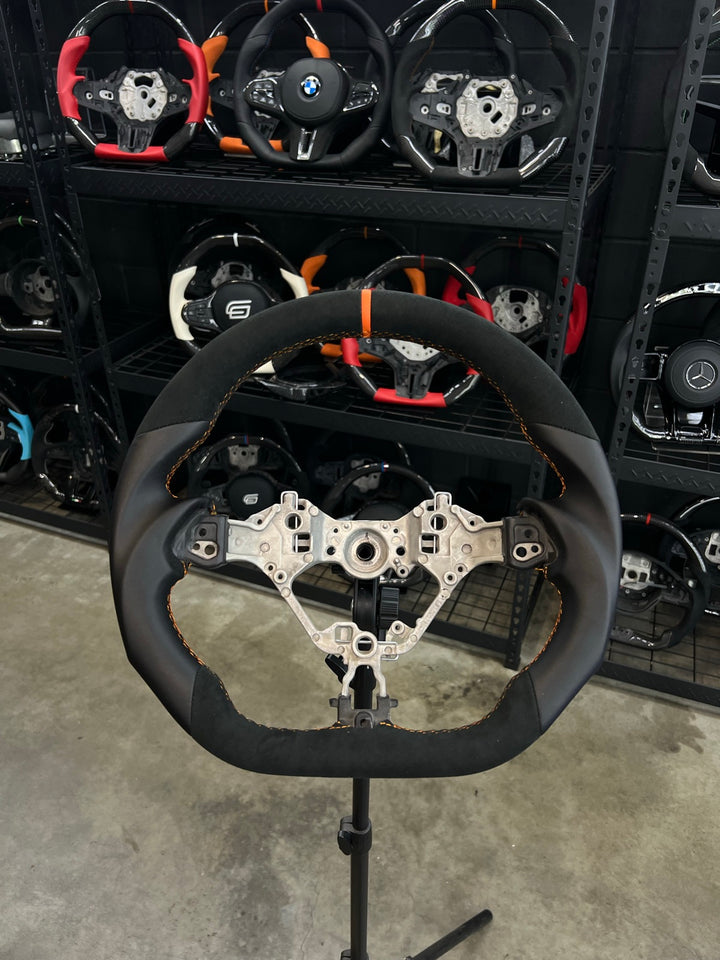 [Made to Order] Toyota GR86 (ZN8) - Sport - No Carbon (Alcantara) - Smooth Leather - Orange Stitching - Orange Smooth Leather Stripe