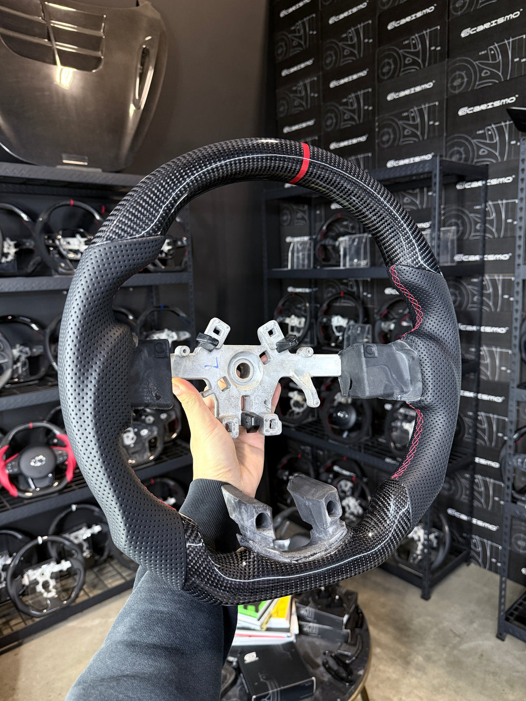 Carismo Steering Wheel For Dodge Ram (Gen 4) - Sport - Gloss Carbon - Perforated Leather