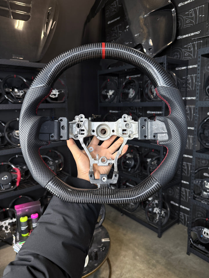 Carismo Steering Wheel For Subaru WRX STI (VA) - Sport - Gloss Carbon - Perforated Leather