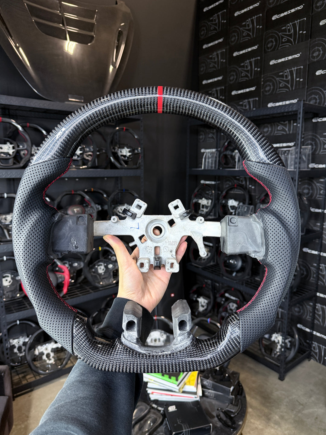 Carismo Steering Wheel For Dodge Ram (Gen 4) - Sport - Gloss Carbon - Perforated Leather