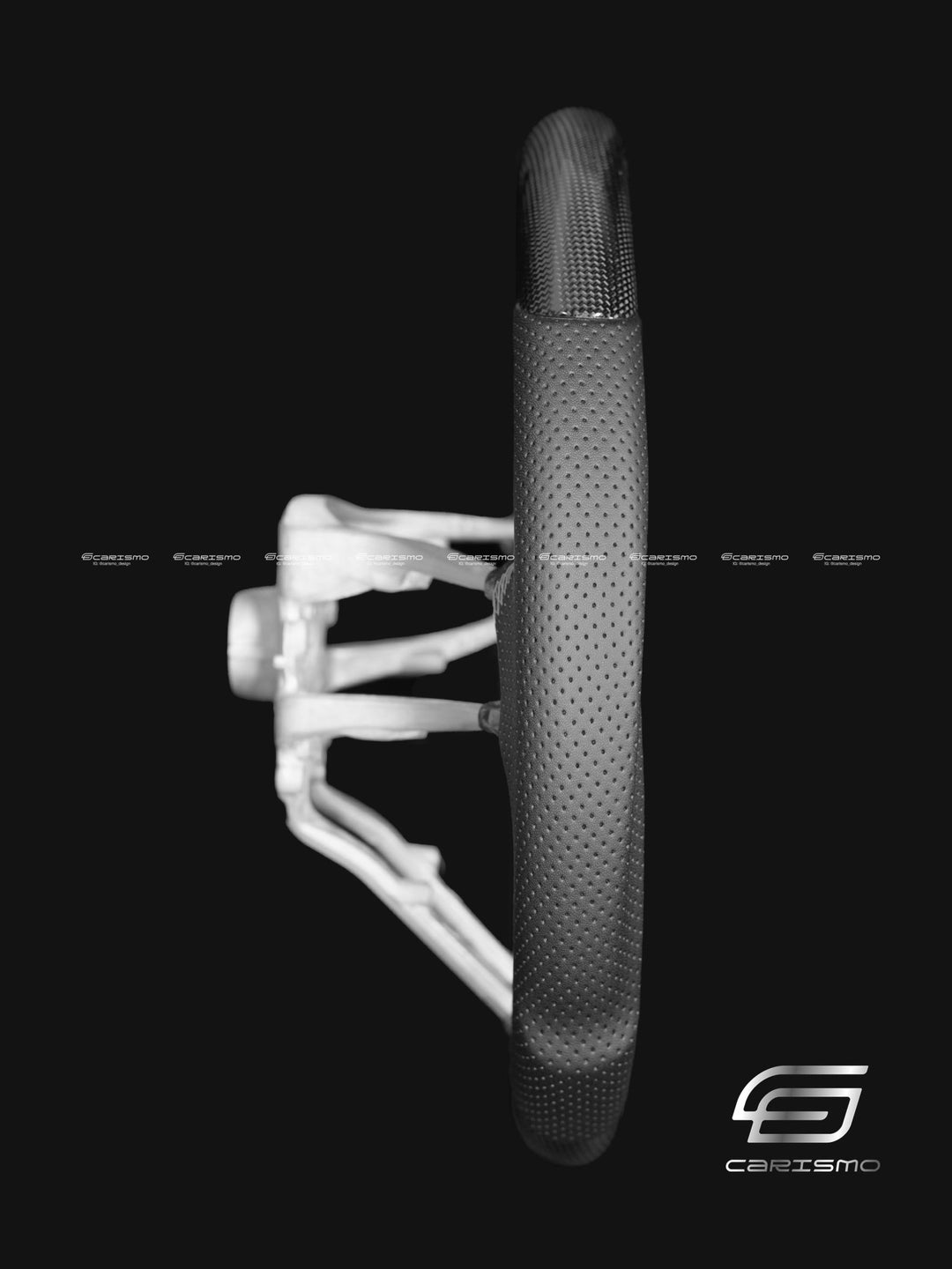 Carismo Steering Wheel For Audi A6 / S6 / RS6 (C8 Flat Bottom) - Sport - Gloss Carbon - Perforated Leather - Carismo