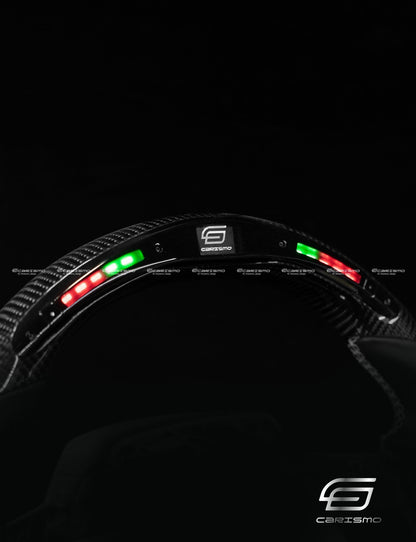Carismo Steering Wheel For Audi R8 (Gen 2) - Classic RPM LED - Gloss Carbon - Alcantara - Carismo