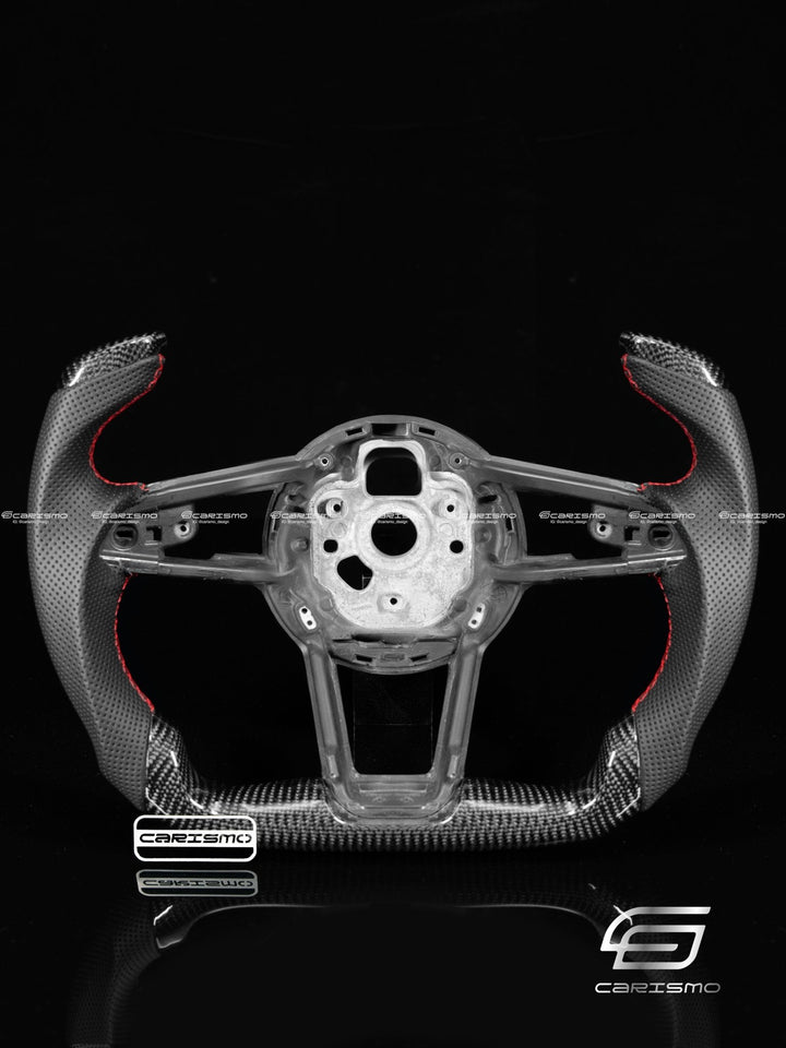 Carismo Steering Wheel For Audi R8 (Gen 2) - F1 Competition - Gloss Carbon - Perforated Leather - Carismo