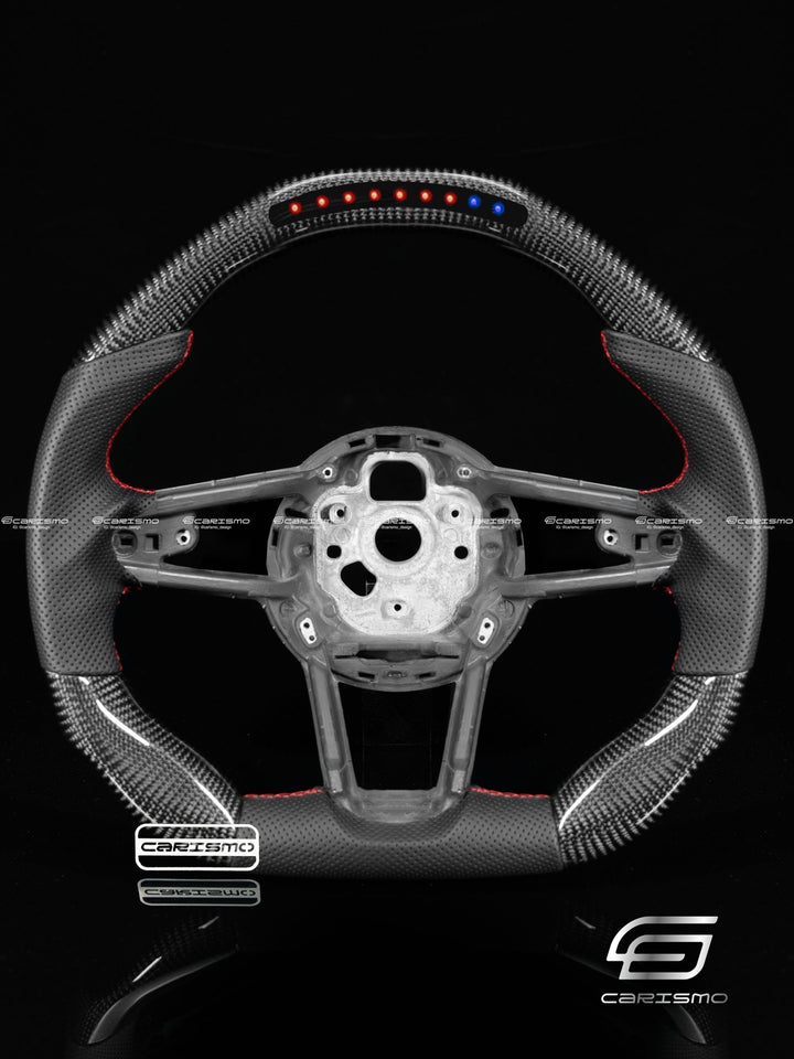 Carismo Steering Wheel For Audi R8 (Gen 2) - Sequential RPM LED - Gloss Carbon - Perforated Leather - Carismo