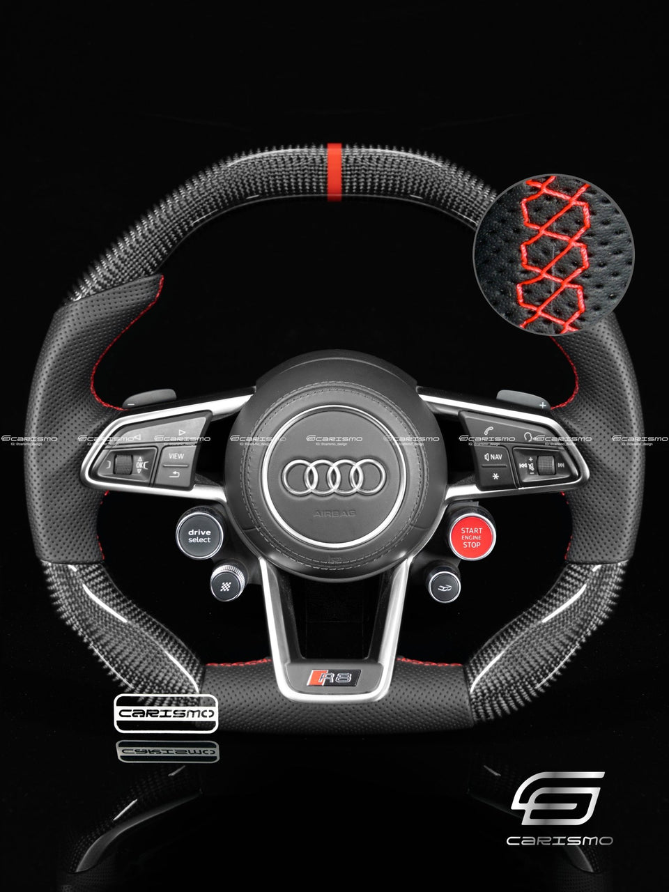 Carismo Steering Wheel For Audi R8 (Gen 2) - Signature - Gloss Carbon