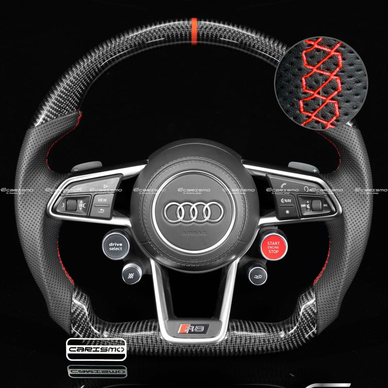 Carismo Steering Wheel For Audi R8 (Gen 2) - Sport - Gloss Carbon - Perforated Leather-Collection