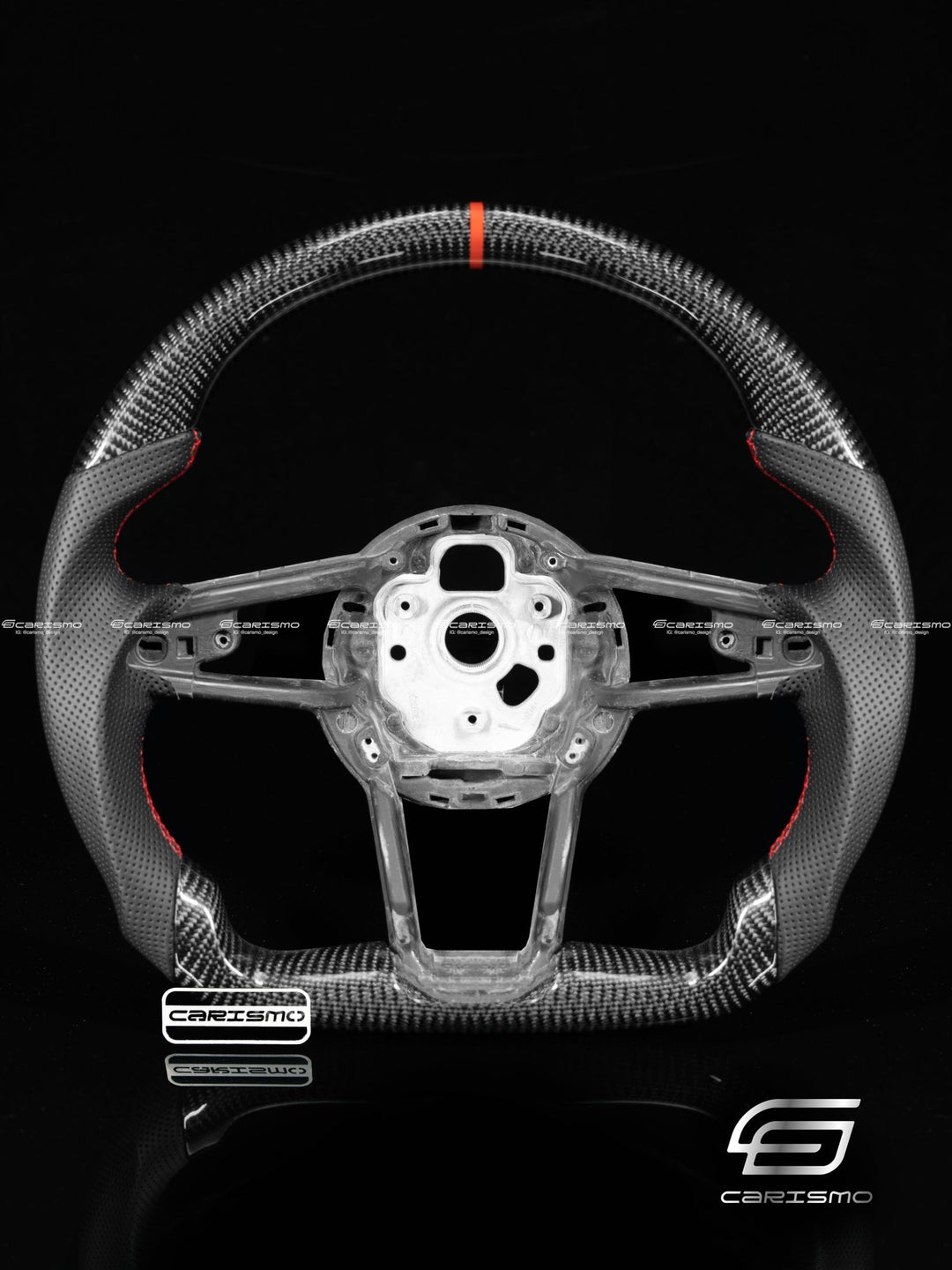 Carismo Steering Wheel For Audi R8 (Gen 2) - Sport - Gloss Carbon - Perforated Leather - Carismo
