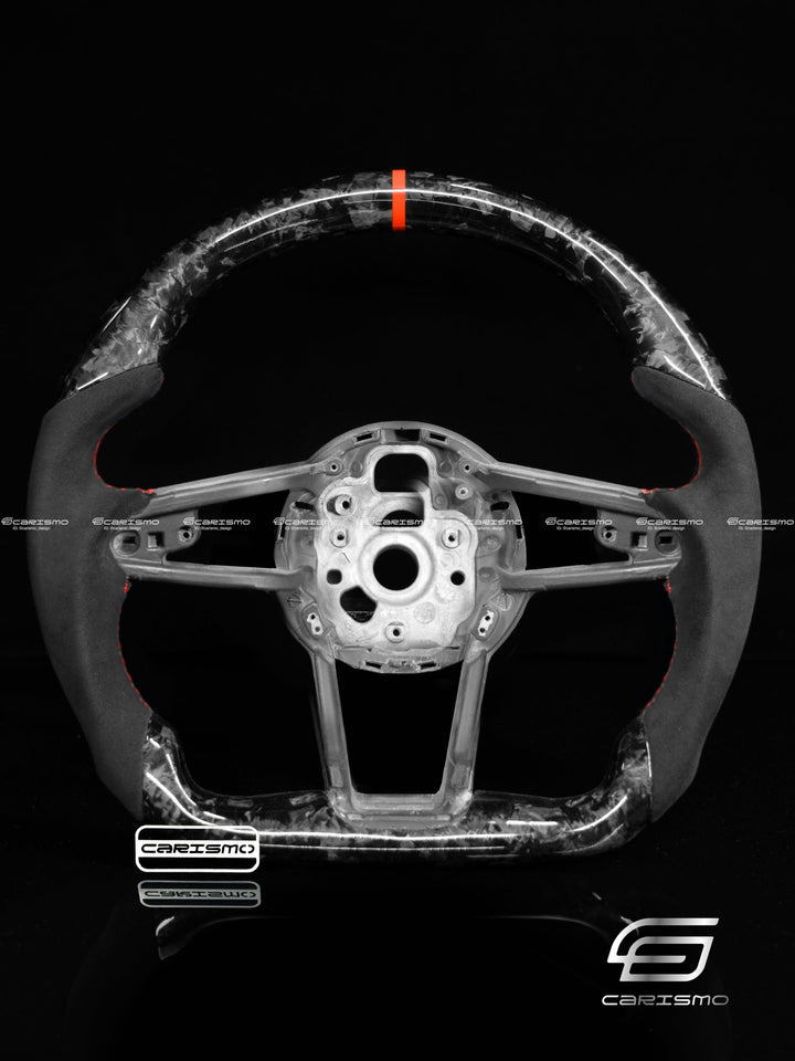 Carismo Steering Wheel For Audi R8 (Gen 2) - Sport - Gloss Forged Carbon - Alcantara - Carismo