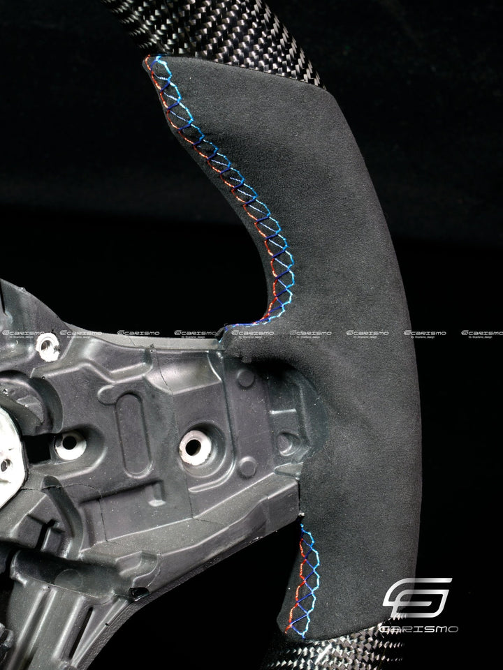 Carismo Steering Wheel For BMW 3 Series (F30) / M3 (F80) M Performance Wheel - Sport - Gloss Carbon - Alcantara - Carismo