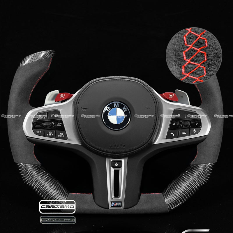 Carismo Steering Wheel For BMW G-Series (M Performance Wheels) - F1 Competition - Gloss Carbon - Alcantara-Collection