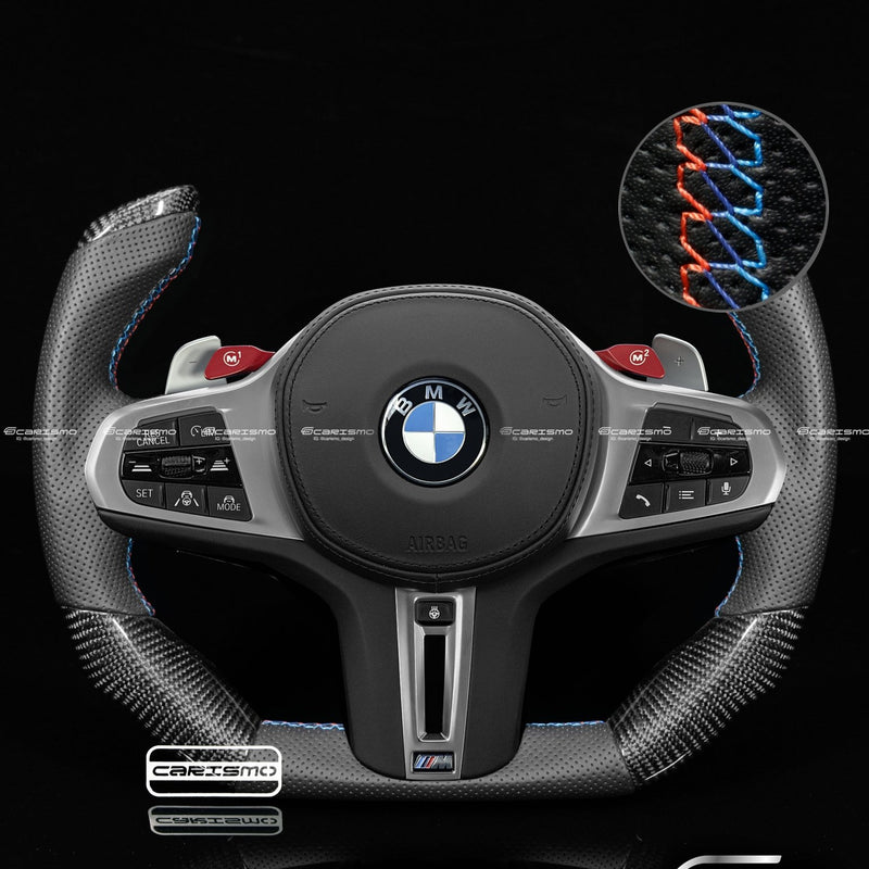 Carismo Steering Wheel For BMW G-Series (M Performance Wheels) - F1 Competition - Gloss Carbon - Perforated Leather-Collection
