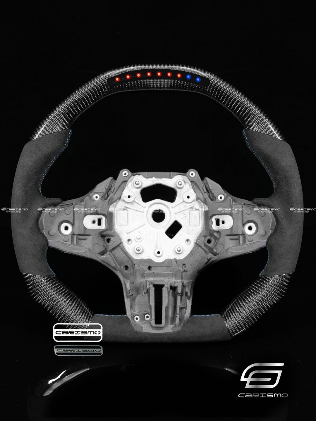 Carismo Steering Wheel For BMW 3 Series (G20) / M3 (G80) - Sequential RPM LED - Gloss Carbon - Alcantara - Carismo