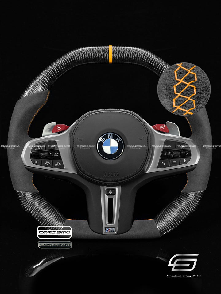 Carismo Steering Wheel For BMW 3 Series (G20) / M3 (G80) - Signature - Gloss Carbon - Alcantara - Carismo