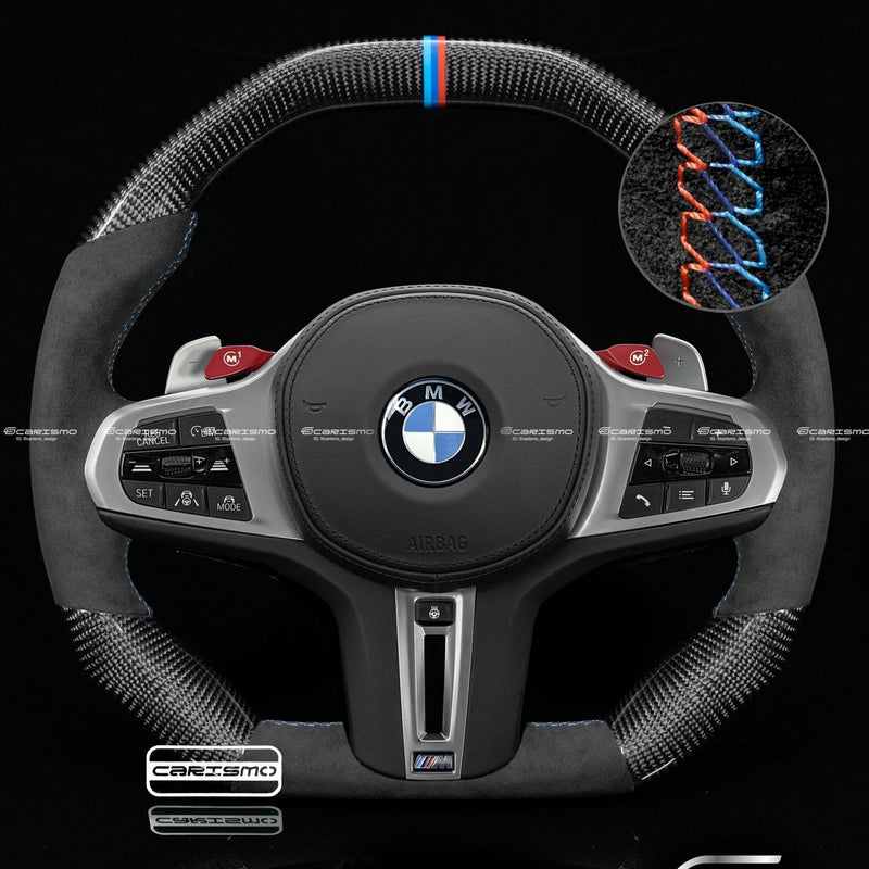 Carismo Steering Wheel For BMW G-Series (M Performance Wheels) - Signature (Heated) - Gloss Carbon - Alcantara-Collection
