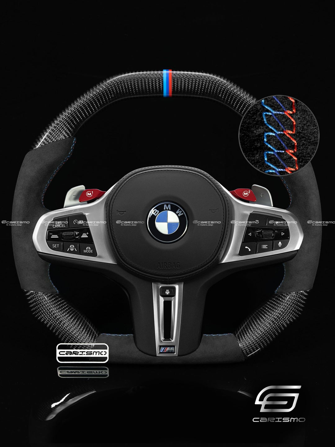 Carismo Steering Wheel For BMW 5 Series (G30) / M5 (F90) - Signature - Gloss Carbon - Alcantara - Carismo