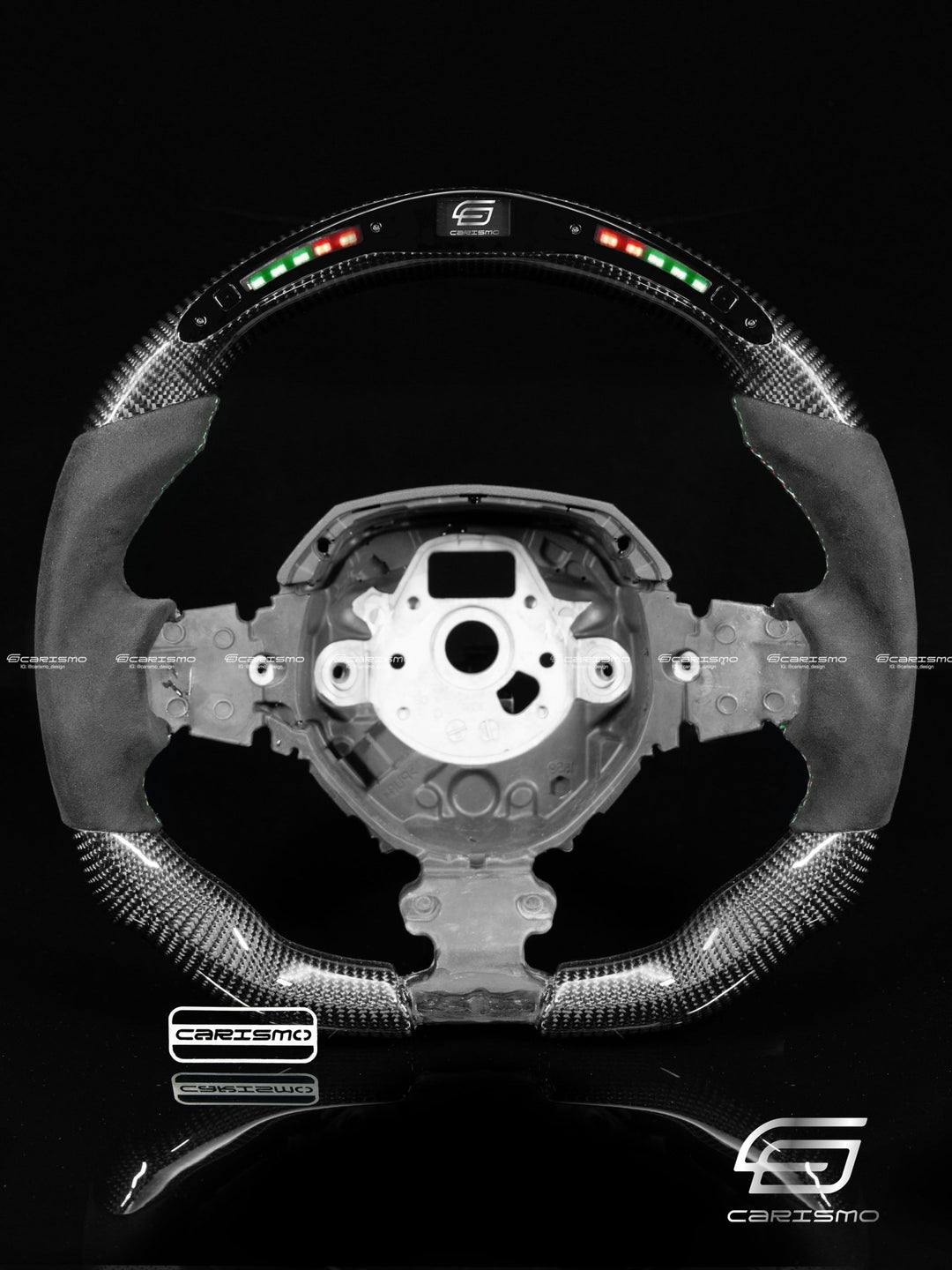 Carismo Steering Wheel For Lamborghini Aventador - Classic RPM LED - Gloss Carbon - Alcantara - Carismo