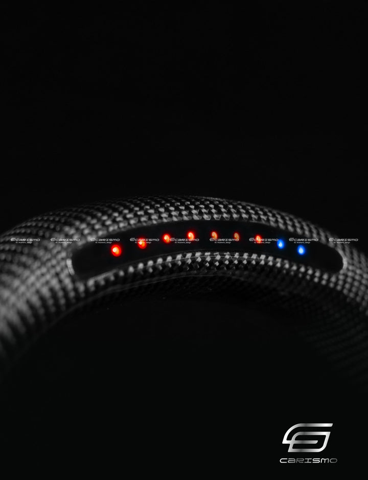 Carismo Steering Wheel For Lamborghini Aventador - Sequential RPM LED - Gloss Carbon - Perforated Leather - Carismo