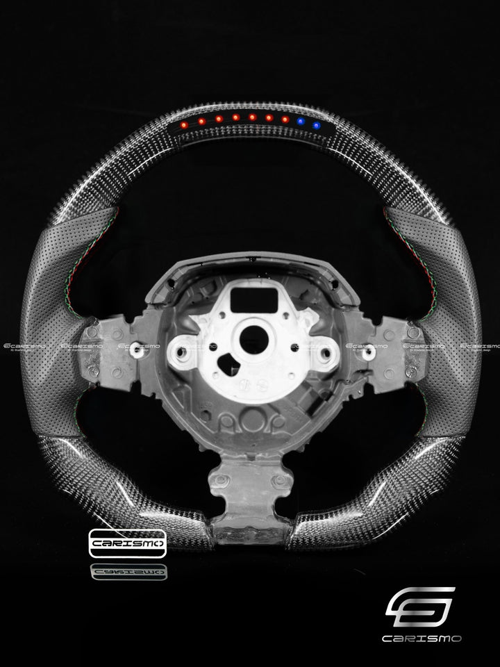 Carismo Steering Wheel For Lamborghini Aventador - Sequential RPM LED - Gloss Carbon - Perforated Leather - Carismo