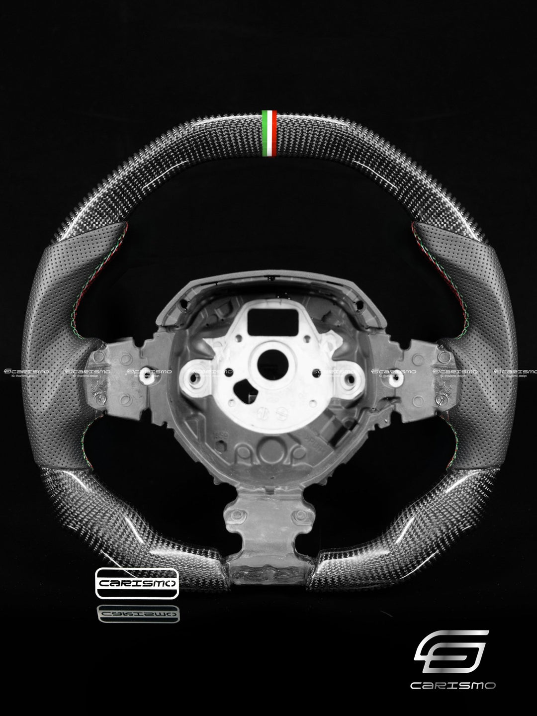 Carismo Steering Wheel For Lamborghini Aventador - Signature - Gloss Carbon - Perforated Leather - Carismo