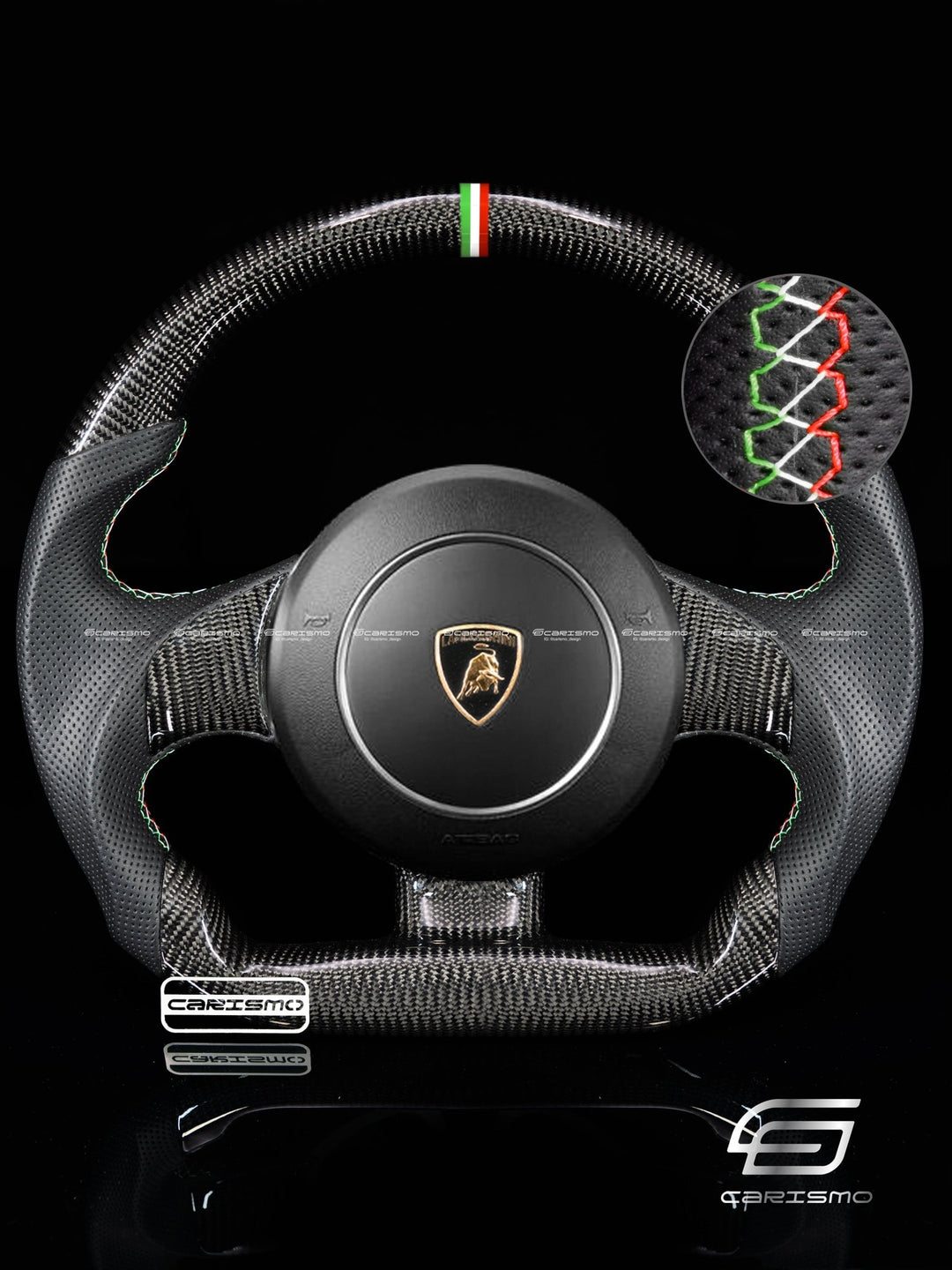 Carismo Steering Wheel For Lamborghini Gallardo - Sport - Gloss Carbon - Perforated Leather - Carismo