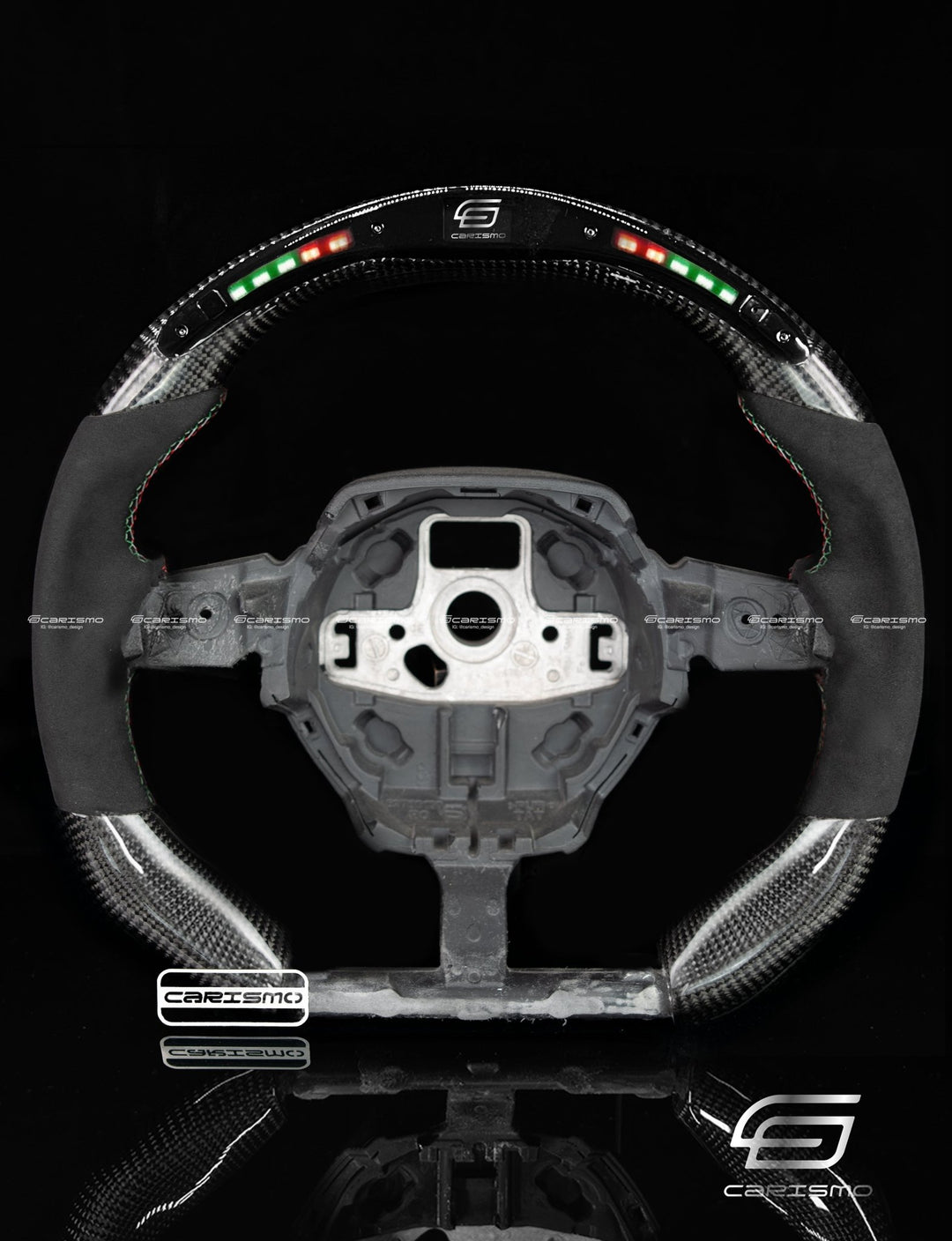 Carismo Steering Wheel For Lamborghini Huracan - Classic RPM LED - Gloss Carbon - Alcantara - Carismo