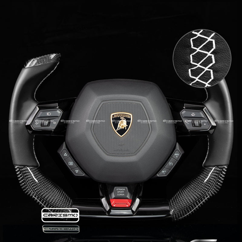 Carismo Steering Wheel For Lamborghini Huracan - F1 Competition - Gloss Carbon - Smooth Leather-Collection