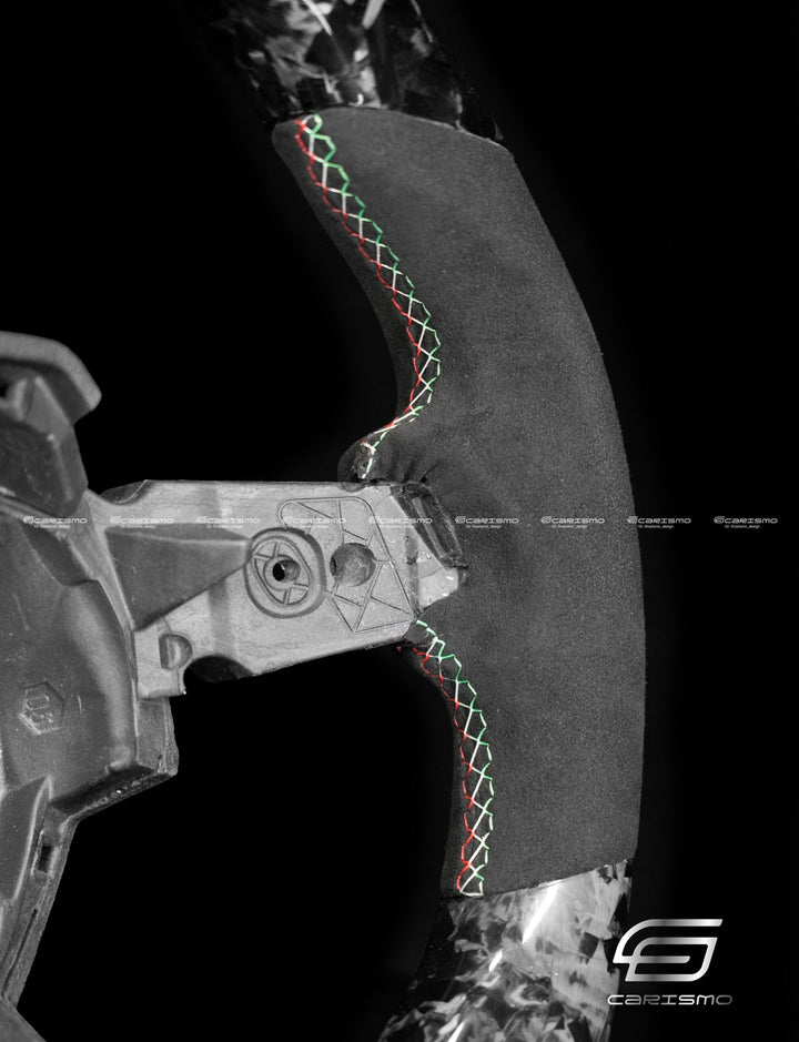 Carismo Steering Wheel For Lamborghini Huracan - F1 Competition - Gloss Forged Carbon - Alcantara - Carismo