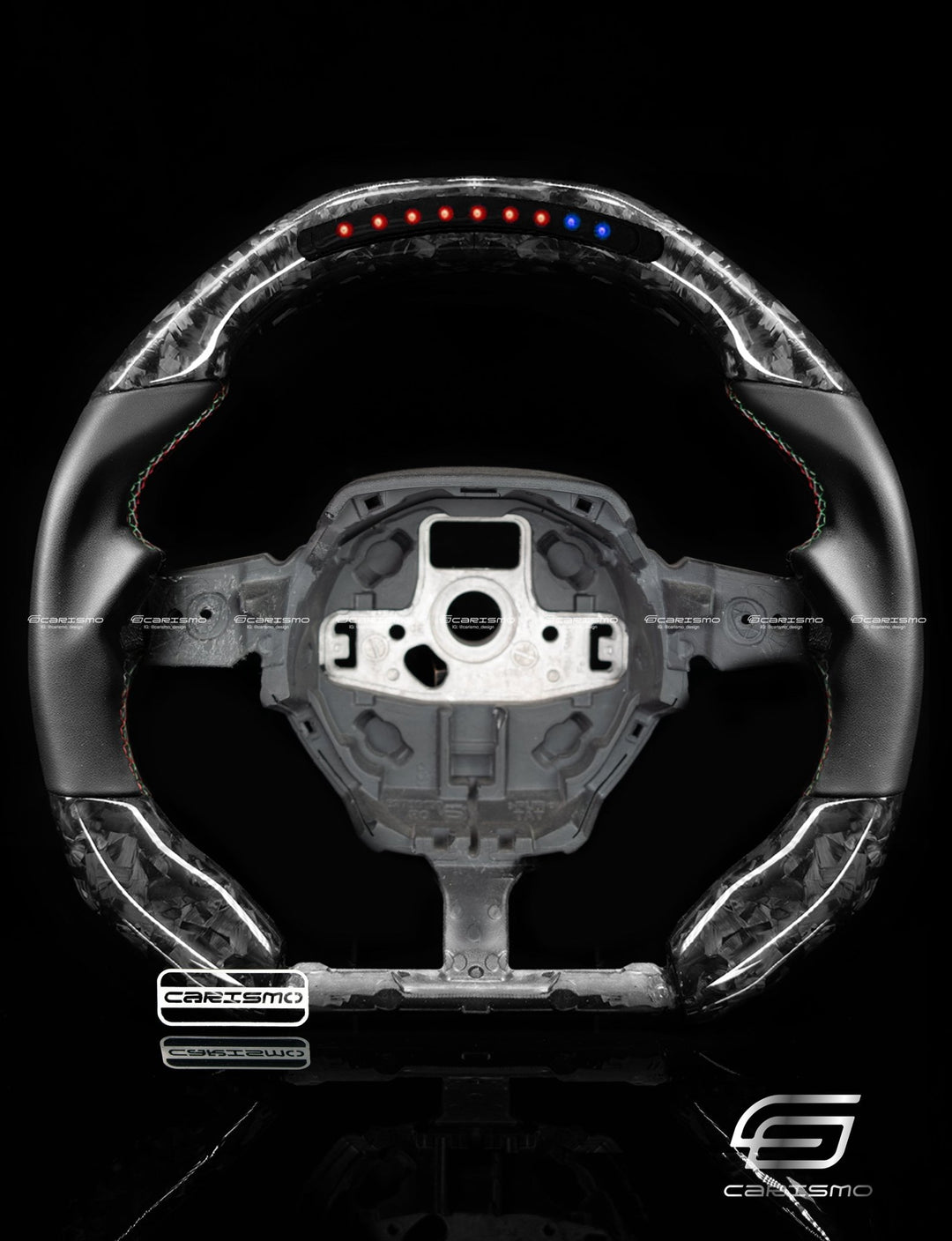 Carismo Steering Wheel For Lamborghini Huracan - Sequential RPM LED - Gloss Forged Carbon - Smooth Leather - Carismo