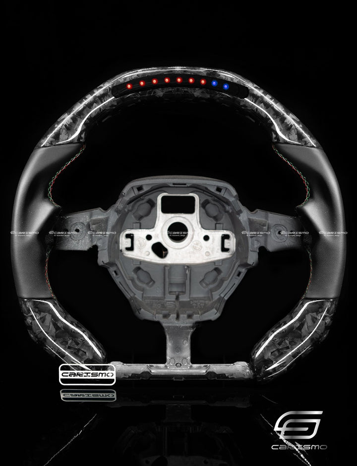 Carismo Steering Wheel For Lamborghini Huracan - Sequential RPM LED - Gloss Forged Carbon - Smooth Leather - Carismo