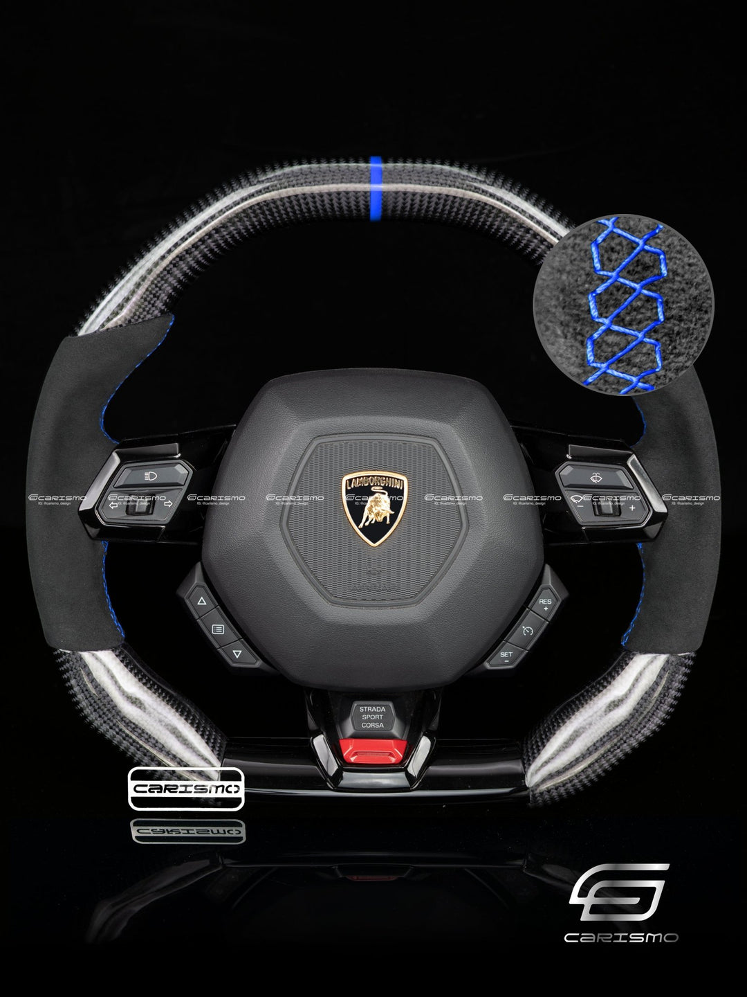 Carismo Steering Wheel For Lamborghini Huracan - Signature - Gloss Carbon - Alcantara - Carismo