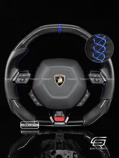 Carismo Steering Wheel For Lamborghini Huracan - Signature - Gloss Carbon - Smooth Leather - Carismo