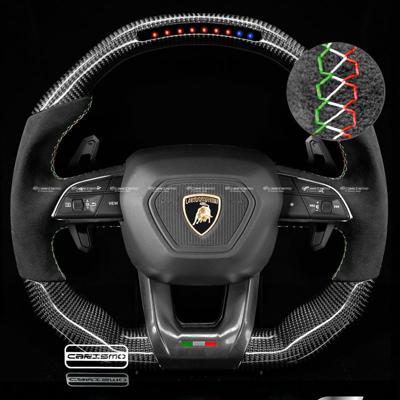 Carismo Steering Wheel For Lamborghini Urus - Sequential RPM LED - Gloss Carbon - Alcantara-Collection