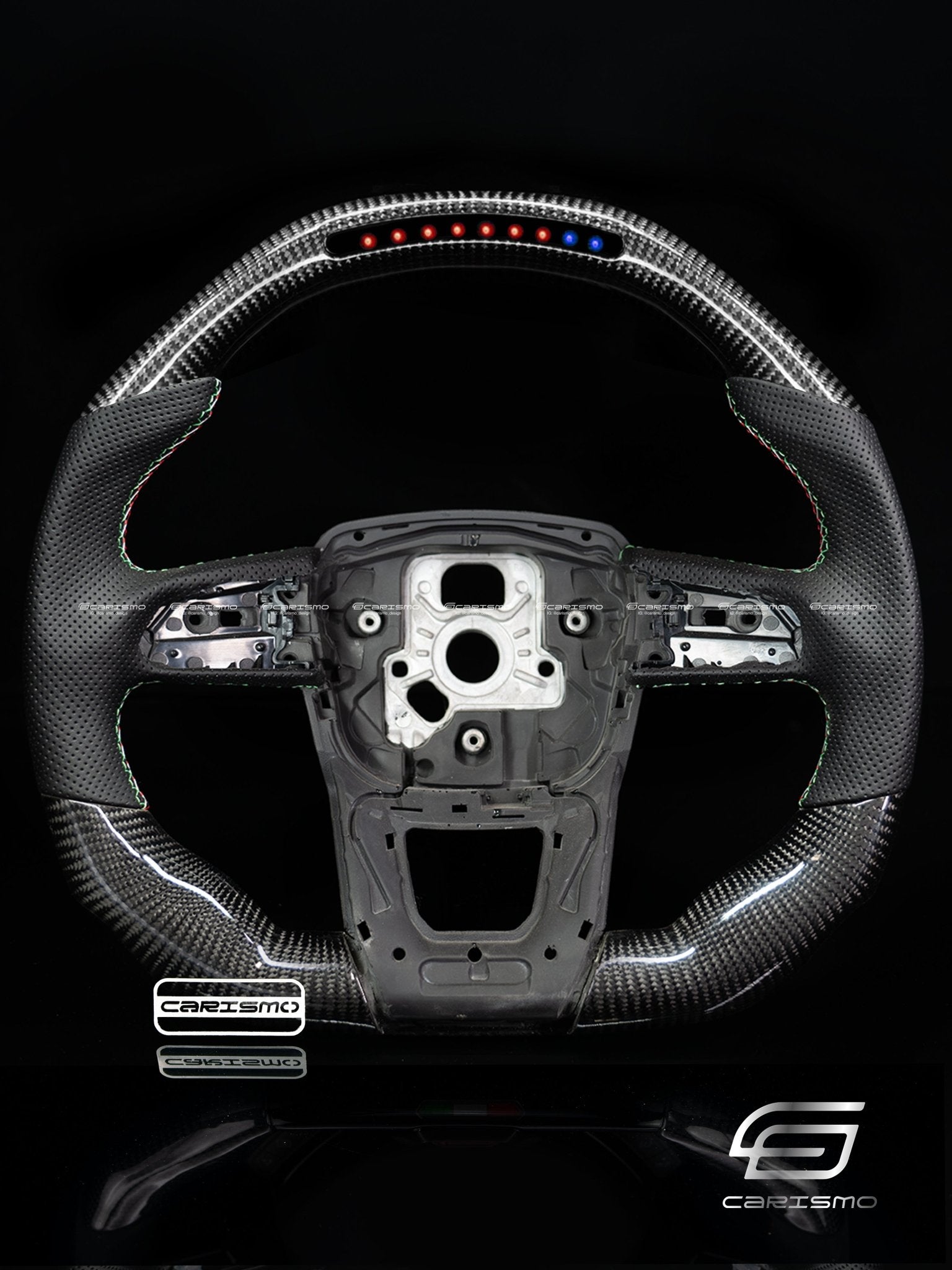 Carismo Steering Wheel For Lamborghini Urus - Sequential RPM LED - Gloss Carbon - Perforated Leather - Carismo