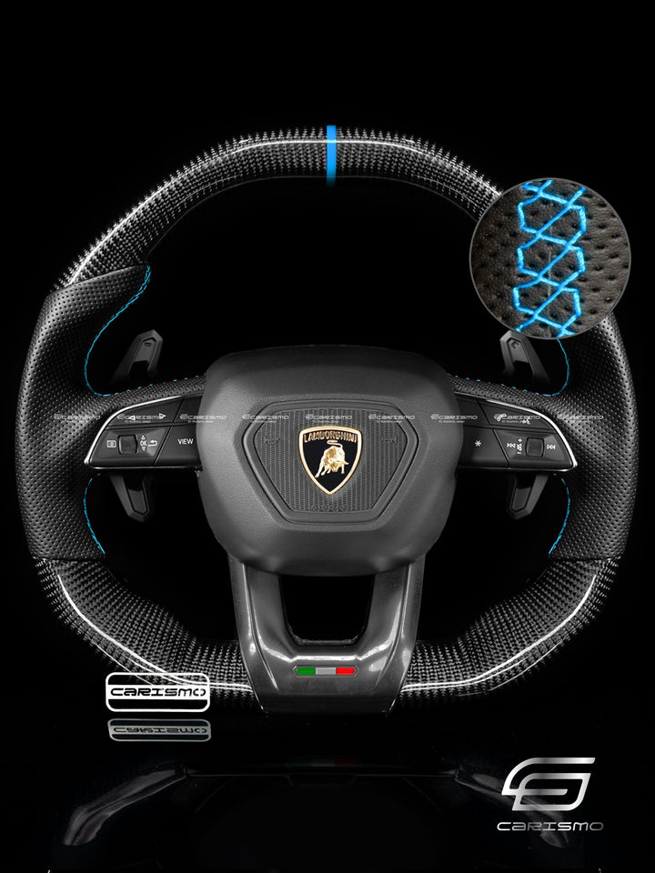 Carismo Steering Wheel For Lamborghini Urus - Signature - Gloss Carbon - Perforated Leather - Carismo