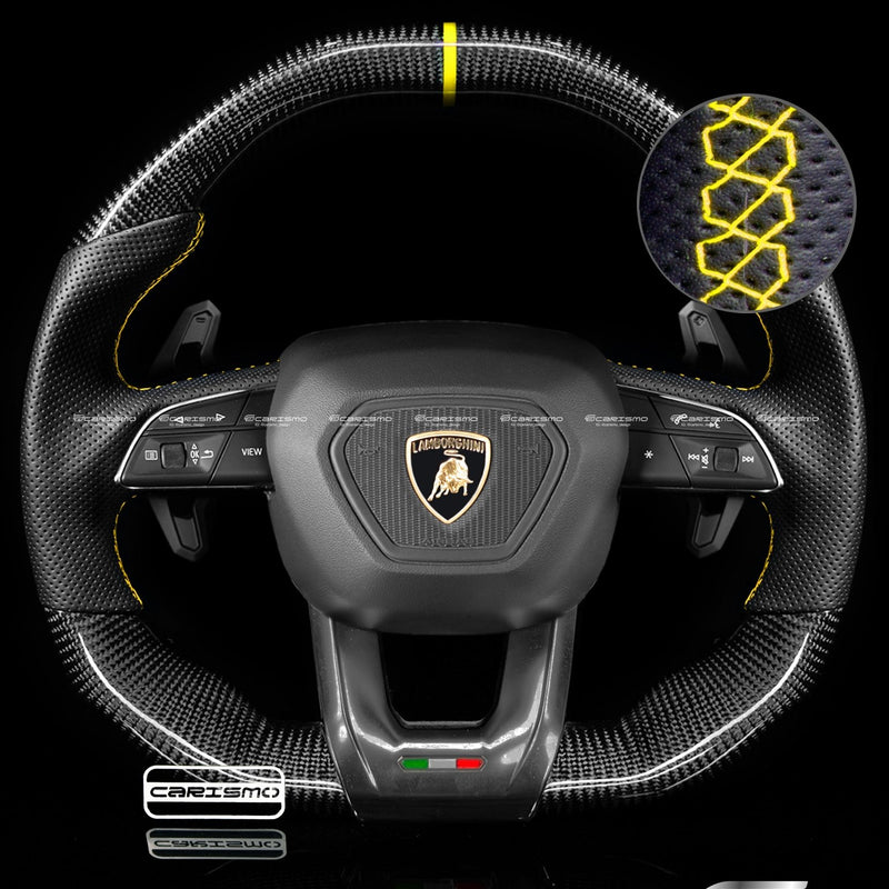 Carismo Steering Wheel For Lamborghini Urus - Signature - Gloss Carbon - Perforated Leather-Collection